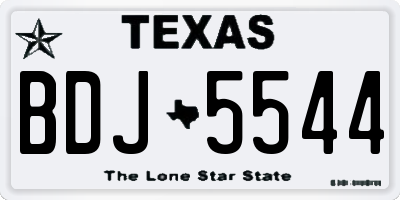 TX license plate BDJ5544