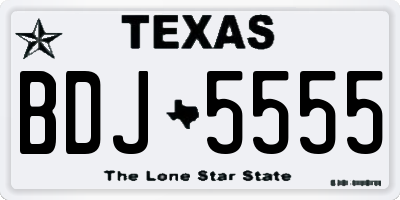 TX license plate BDJ5555