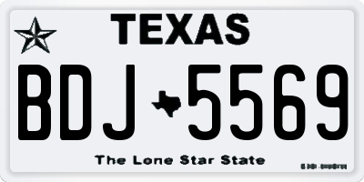 TX license plate BDJ5569