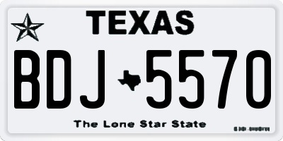 TX license plate BDJ5570