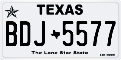 TX license plate BDJ5577