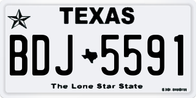 TX license plate BDJ5591