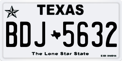 TX license plate BDJ5632