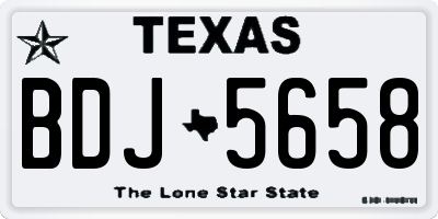 TX license plate BDJ5658