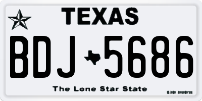 TX license plate BDJ5686