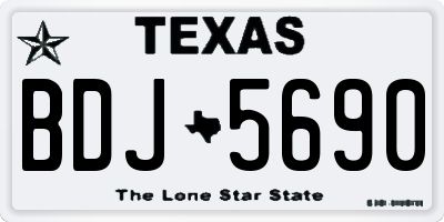 TX license plate BDJ5690