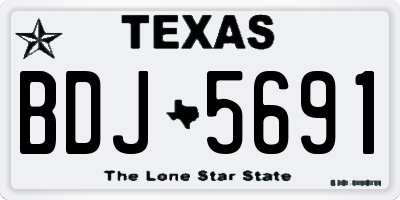 TX license plate BDJ5691