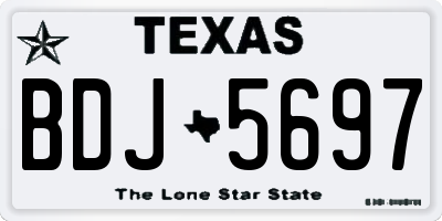 TX license plate BDJ5697