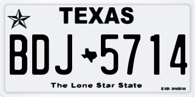 TX license plate BDJ5714