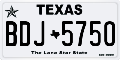 TX license plate BDJ5750