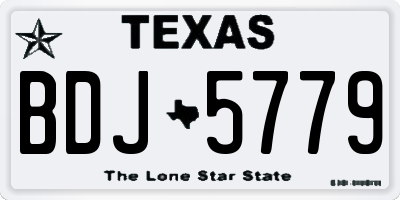 TX license plate BDJ5779