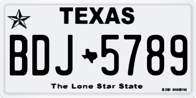TX license plate BDJ5789