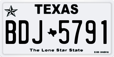 TX license plate BDJ5791