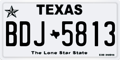 TX license plate BDJ5813