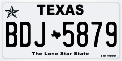 TX license plate BDJ5879