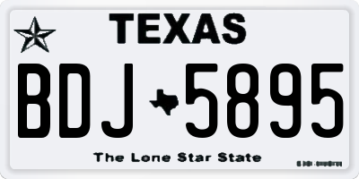 TX license plate BDJ5895