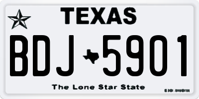 TX license plate BDJ5901