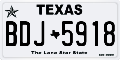 TX license plate BDJ5918