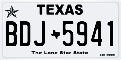 TX license plate BDJ5941