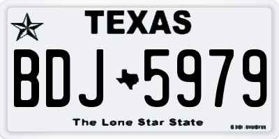 TX license plate BDJ5979