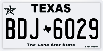 TX license plate BDJ6029