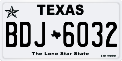 TX license plate BDJ6032