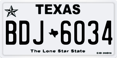 TX license plate BDJ6034
