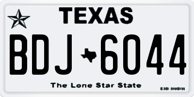 TX license plate BDJ6044