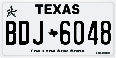 TX license plate BDJ6048