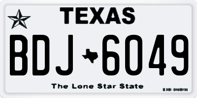 TX license plate BDJ6049