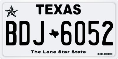 TX license plate BDJ6052