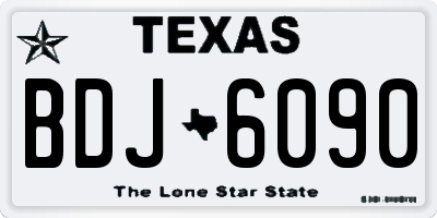 TX license plate BDJ6090