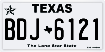 TX license plate BDJ6121