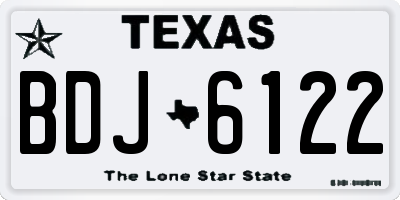 TX license plate BDJ6122