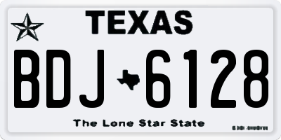 TX license plate BDJ6128