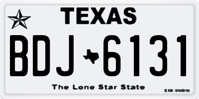 TX license plate BDJ6131