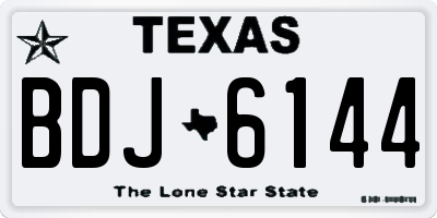 TX license plate BDJ6144