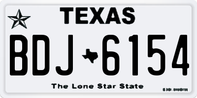 TX license plate BDJ6154