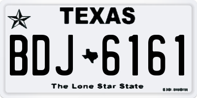 TX license plate BDJ6161