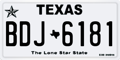 TX license plate BDJ6181