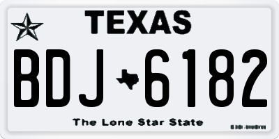 TX license plate BDJ6182