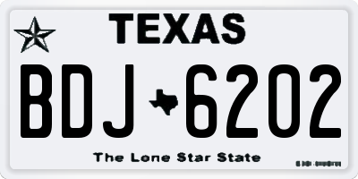 TX license plate BDJ6202