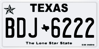 TX license plate BDJ6222