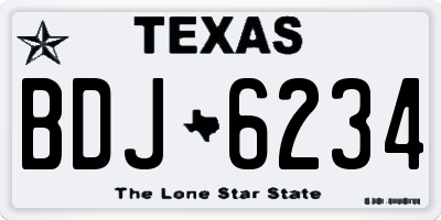 TX license plate BDJ6234