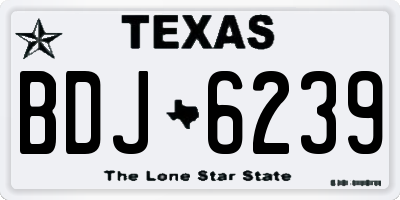 TX license plate BDJ6239