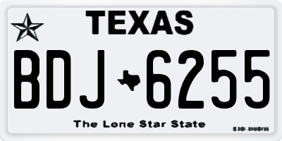 TX license plate BDJ6255