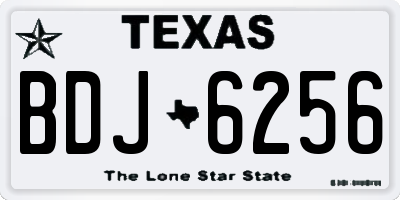 TX license plate BDJ6256
