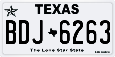 TX license plate BDJ6263