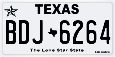 TX license plate BDJ6264