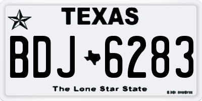 TX license plate BDJ6283